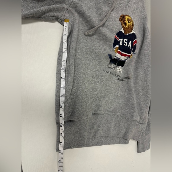 Polo Ralph Lauren USA Hockey Bear Hoodie Size Medium - Picture 6 of 9